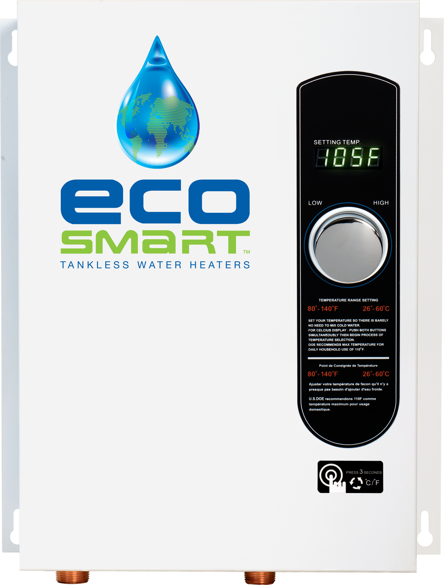 ECOSMART ECO-18 ELECTRIC TANKLESS WATER HEATER 18KW - Smart Parts Solutions