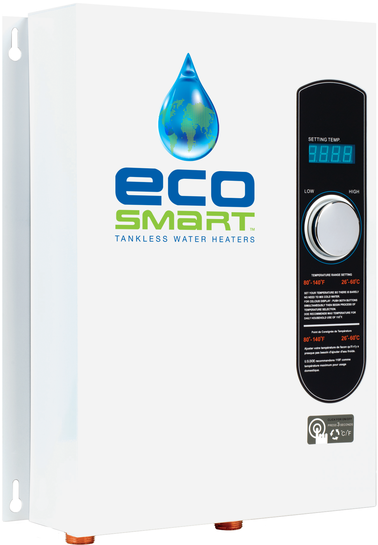 ECOSMART ECO-27 ELECTRIC TANKLESS WATER HEATER 27KW - Smart Parts Solutions