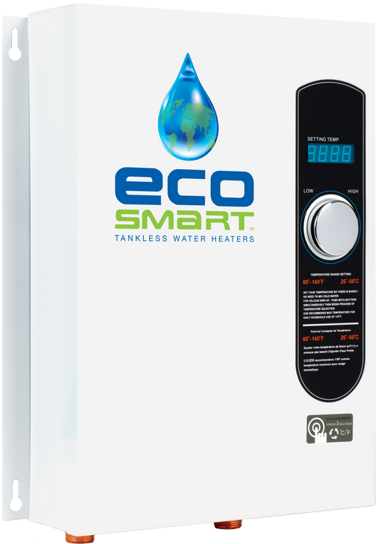 ECOSMART ECO-27 ELECTRIC TANKLESS WATER HEATER 27KW - Smart Parts Solutions